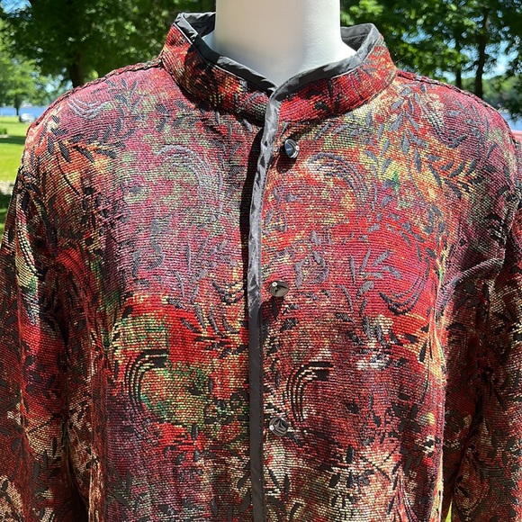 Reversible tapestry and black jacket 2X - Picture 3 of 11